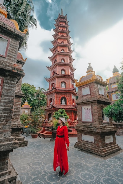 Photo pagode tran quoc à hanoï vietnam