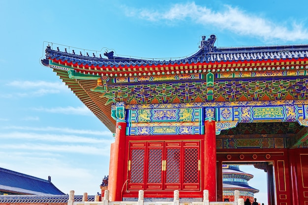 Pagodes, pavillons dans le complexe du Temple du Ciel à Pékin, Chine.