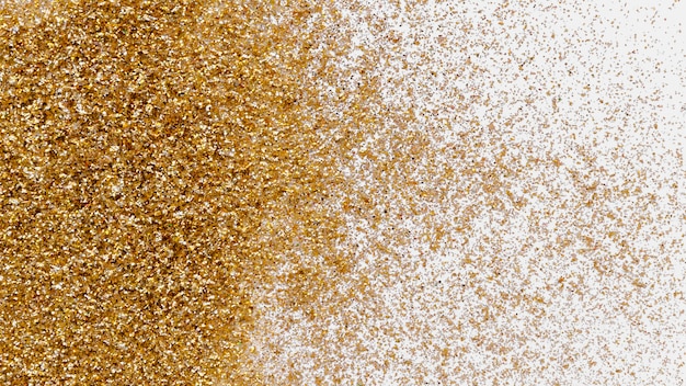 Paillettes d'or de luxe sur papier peint blanc