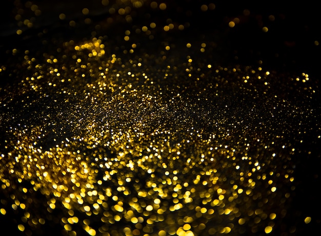 Paillettes d&#39;or s&#39;allume en noir