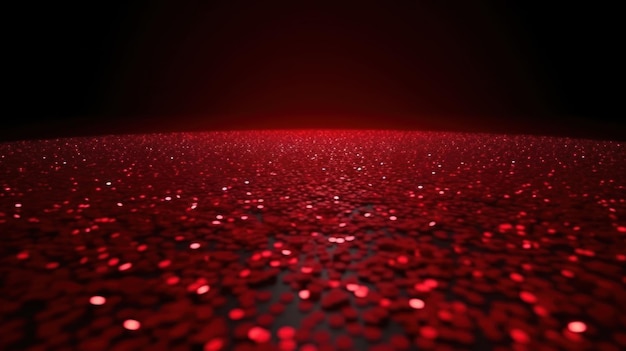 Paillettes rouges sur fond noir