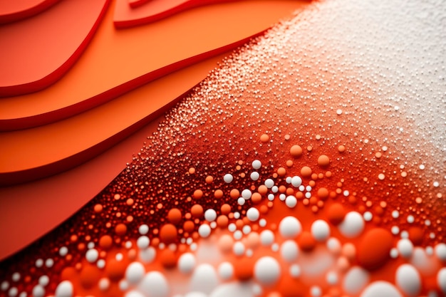 Paillettes de texture rouge orange blanc ombre art