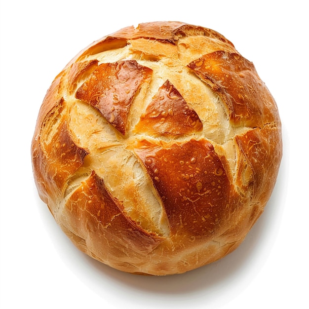 Pain artisanal Photographie alimentaire de haute qualité sur fond blanc