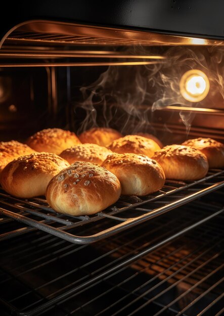 Pain au levain croustillant cuit au four Préparation du pain AI générative