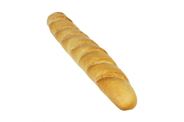 Pain baguette isolé. pain frais sur blanc