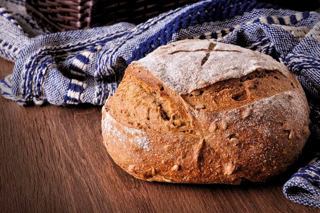 Photo pain de blé traditionnel rustique