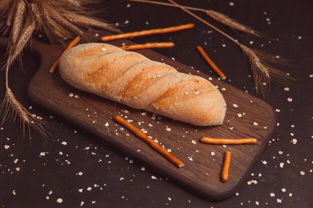 Pain ciabatta aux épis de blé.