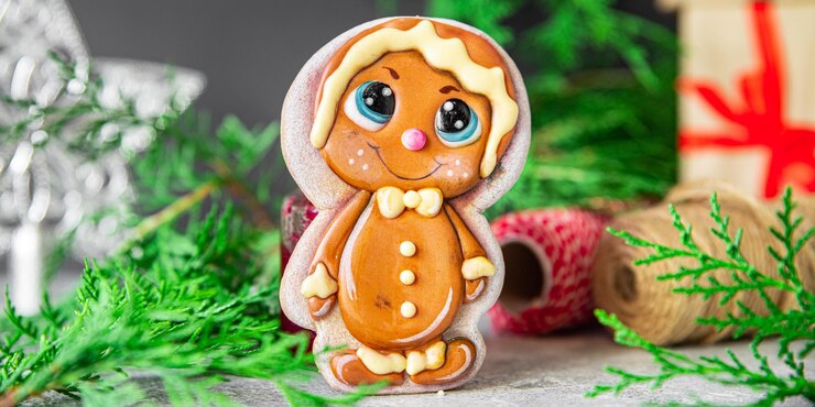 Photo pain d'épice dessert de noël gâteaux faits maison sucré repas collation