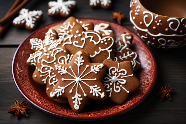 Pain d'épice en forme de sapin de Noël