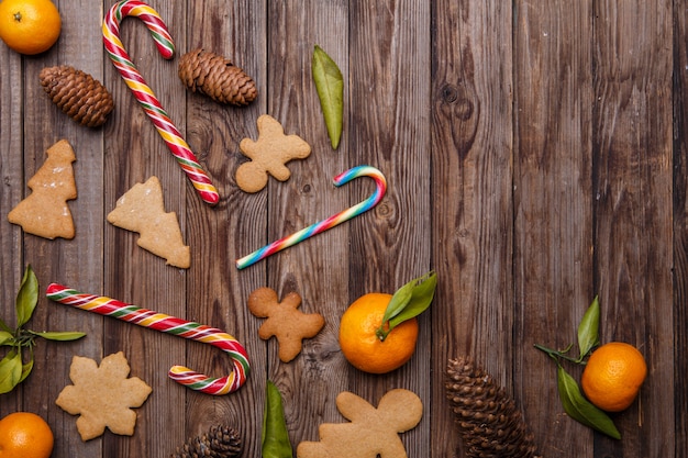 Pain d&#39;épice de Noël sur fond vide