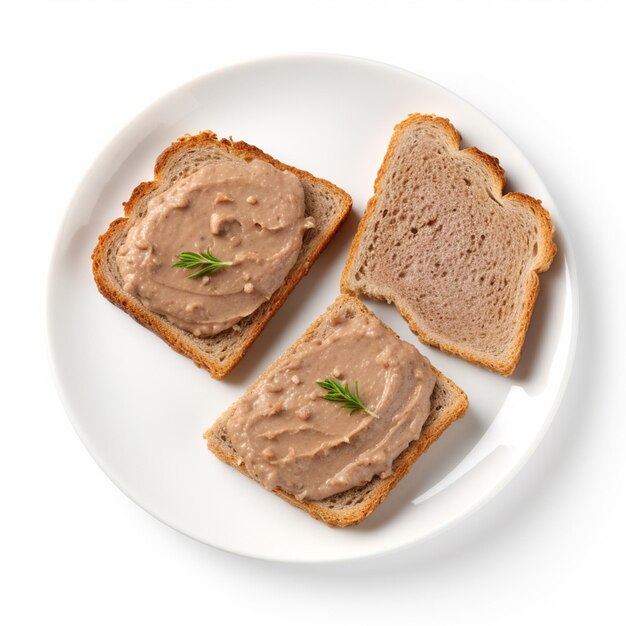 Pain grillé avec pâté de foie maison