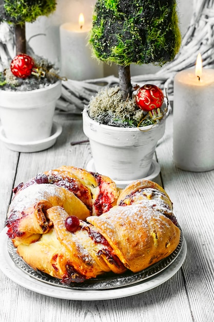 Pain de Noël aux canneberges