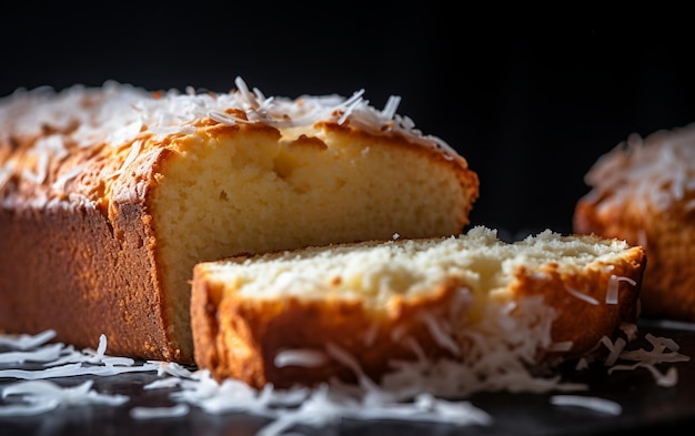 Pain de noix de coco fraîchement cuit