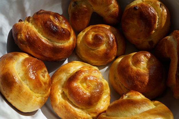 Pain de Pâques. Pain sucré traditionnel pour Noël ou Pâques