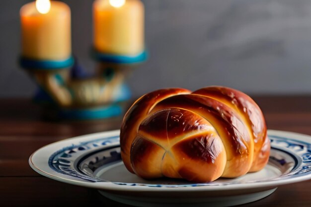 Photo pain sucré de pâques cozonac ou tranche de tsoureki sur la table brioche tranchée tressée traditionnelle festive