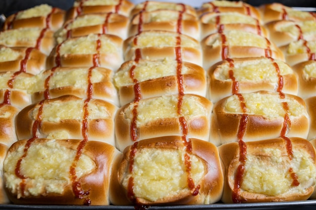 pain sucré traditionnel du Brésil, fabrication industrielle en boulangerie de pain sucré à la goyave