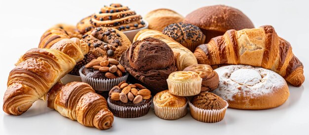 Des pains et des pâtisseries variés