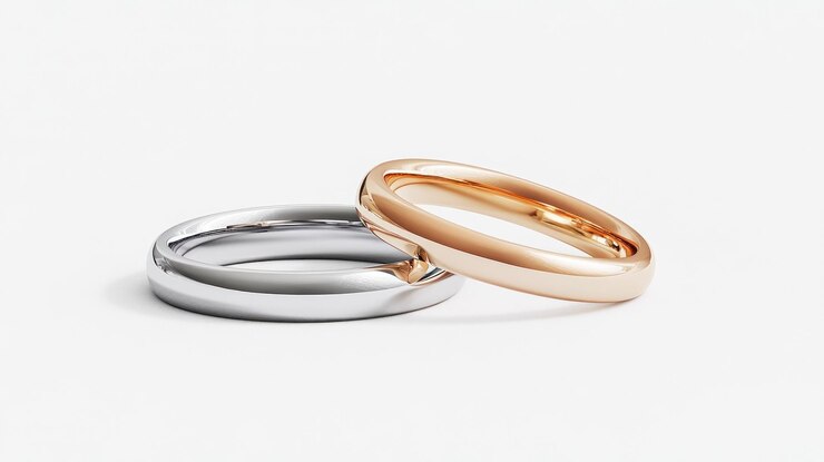 Photo une paire d'anneaux de mariage, un symbole d'engagement