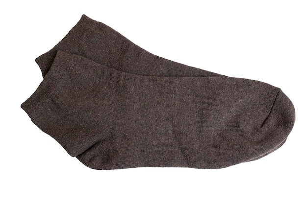 Paire de chaussettes grises isolé sur fond blanc