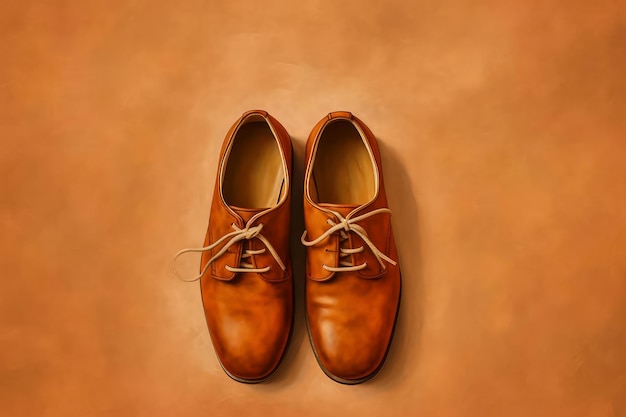 Une paire de chaussures brunes génère Ai