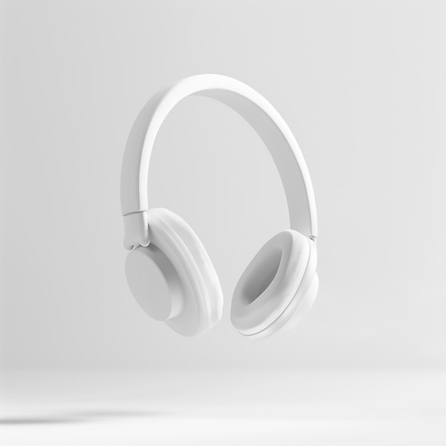 une paire d'écouteurs blancs avec une bande blanche dessus