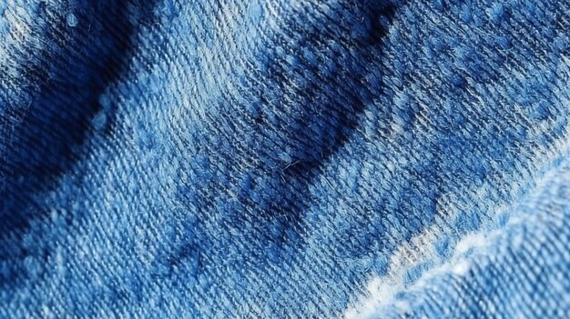 Une paire de jeans en denim avec un fond bleu