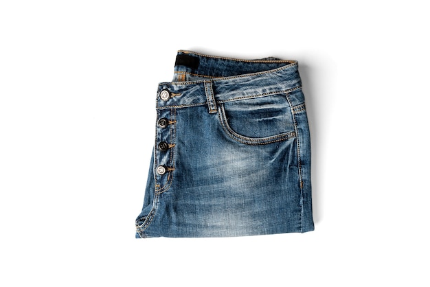 paire de jeans isolé sur blanc