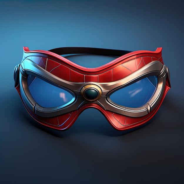 Photo une paire de lunettes avec un masque rouge et le logo google dessus