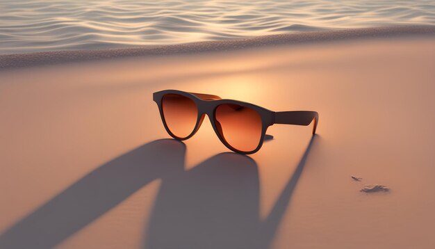 Photo une paire de lunettes de soleil avec un cœur sur le devant