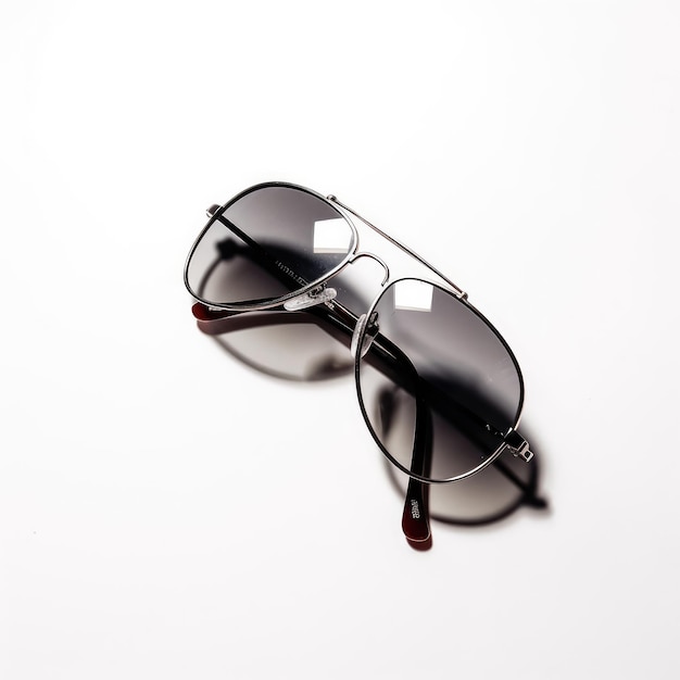 Une paire de lunettes de soleil noires avec le mot « sur le côté ».