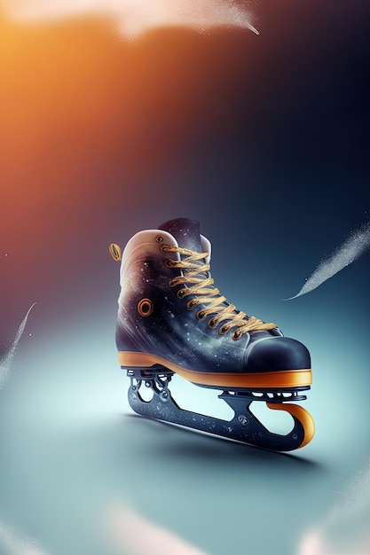 Une paire de patins à glace avec le mot glace dessus