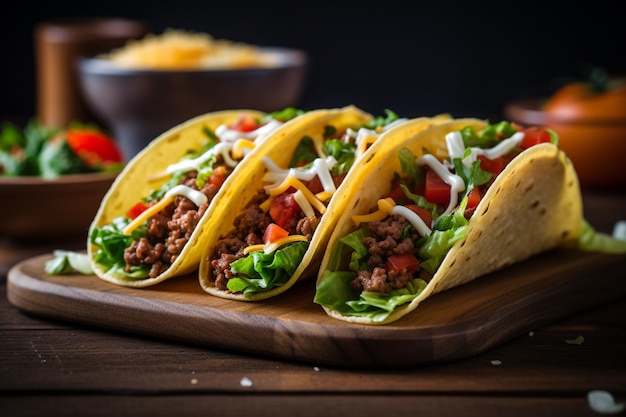 Une paire de tacos l'essence de la délicieuse nourriture mexicaine