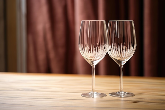 Une paire de verres à vin non lavés