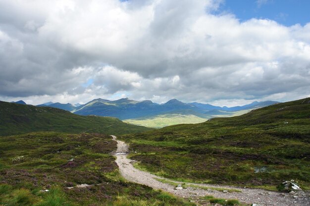 La paisible route des Highlands de l'Ouest