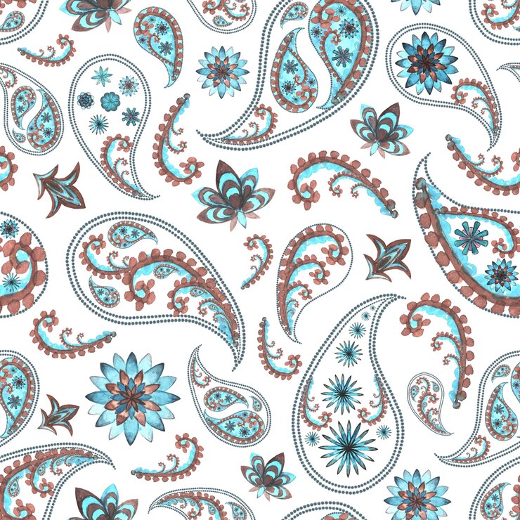 Photo paisley oriental floral abstrait vintage texture transparente