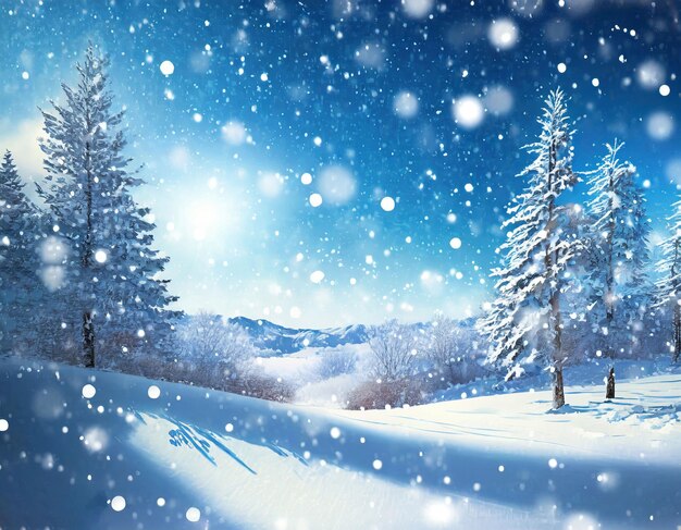 Paix de l'hiver Chutes de neige Ciel immaculé