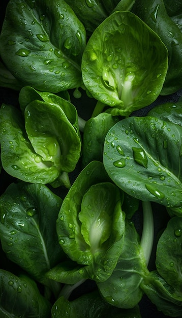 Photo le pak choi frais