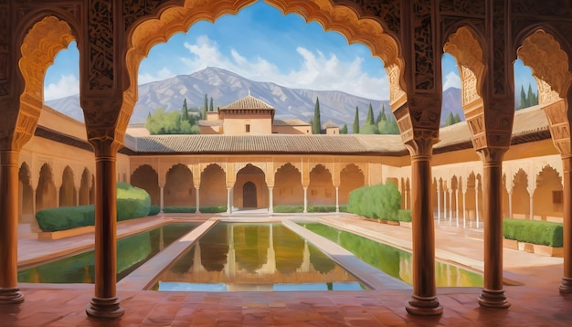 Le palais de l'Alhambra, un joyau historique de Grenade, en Espagne