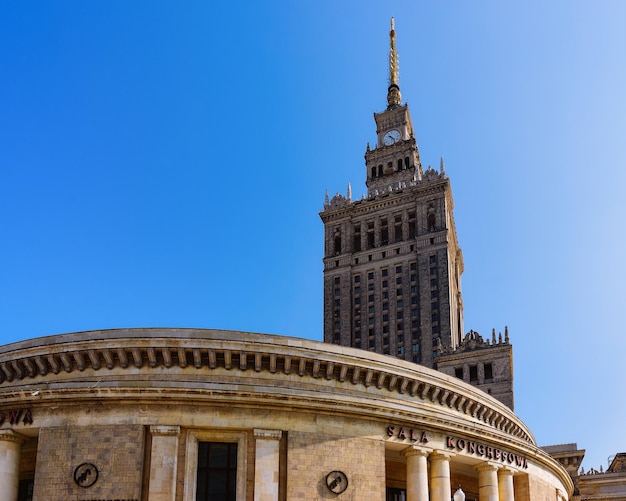 Palais de la Culture et des Sciences Gratte-ciel de la ville de Varsovie, en Pologne.