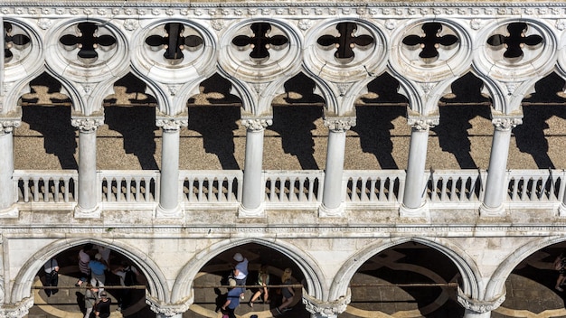 Photo palais des doges ou palazzo ducale pris d'en haut venise italie c'est une célèbre attraction touristique de venise