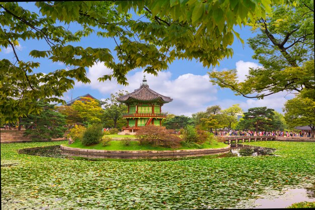 Palais Gyeongbokgung, Hyangwonjeong Pavilion, Séoul Corée du Sud