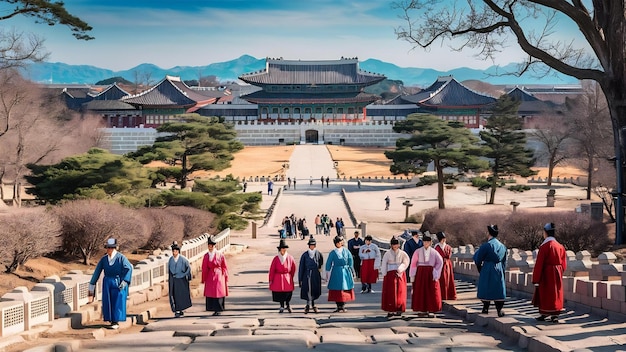 Photo le palais de gyeongbokgung