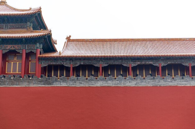 Le palais impérial de Pékin, en Chine, dans la neige