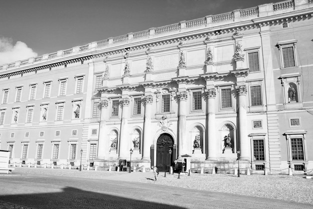 Le Palais Royal de Stockholm en Suède à l'aube