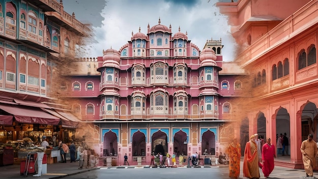 Le palais de la ville de Jaipur au Rajasthan, en Inde