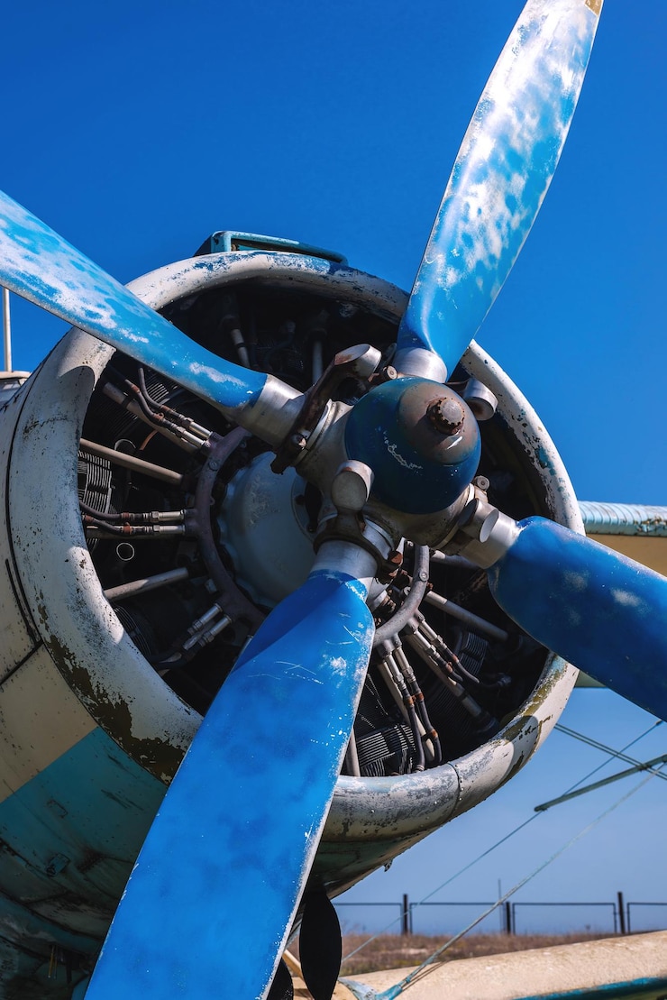 Photo pales d'un vieil avion