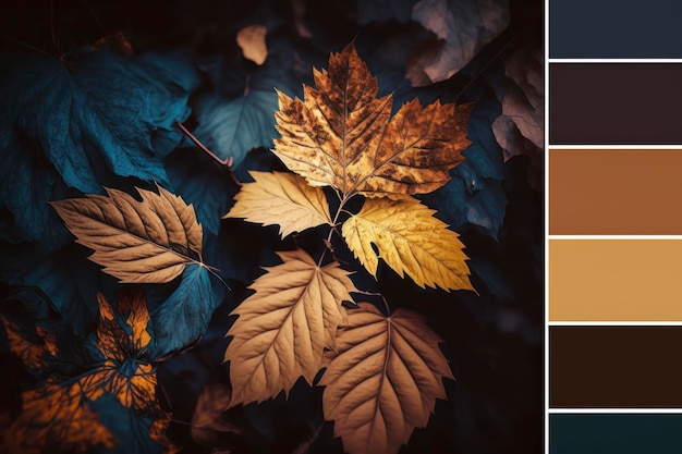 La palette de couleurs de l'humeur d'automne