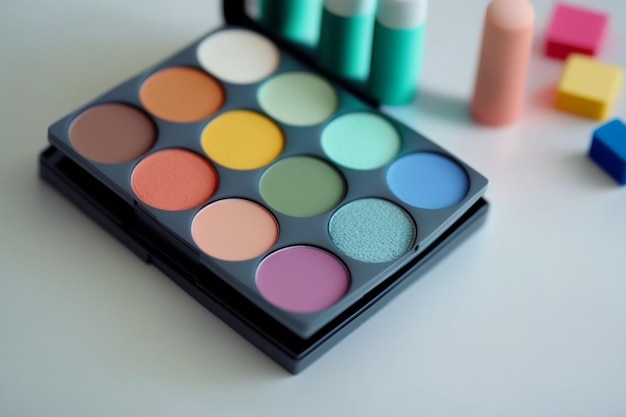 Palette de maquillage ou palette de couleurs Les palettes regroupent différents tons d'un même type de produit dans un écrin ce qui multiplie les possibilités de choix lors d'une fabrication