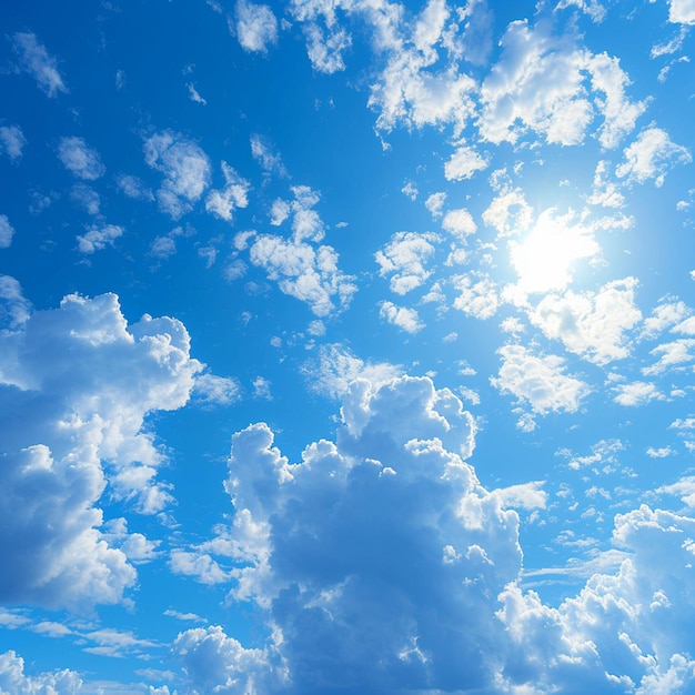 La palette de la nature Le ciel de jour présente des nuances bleues sereines et des nuages Pour les médias sociaux