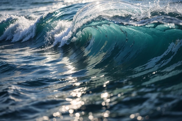 La palette de la nature, les vagues d'eau, le papier peint en gros plan